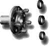 BEISSBARTH SICAM HOFMANN FACOM M&ampB SCHENK UniLug su 3 centravimo žiedais (58, 60 ir 65 mm) staklėms su kūginiu velenu