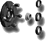 MONDOLFO BALCO SNAP ON UniLug su 3 centravimo žiedais (58, 60 ir 65 mm) staklėms su Ø28,56 mm velenu