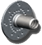 CEMB TIP TOP (veleno diametras Ø40 mm) Flanšinė prispaudimo plokštė TSP Nr. 1 su pneumatinio užspaudimo rankena spalvota be pirštų. 4X9525 4X98 4X100 4X1016 4X108 4X1143 7X150 4X170