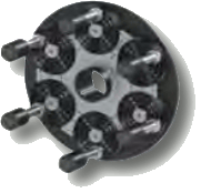 Haweka 6 skylių reguliuojama prispaudimo plokštė QuickPlate su standartinėmis pirštų galvutėmis (6 vnt. 273e008 003)