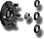 CEMB RAVAGLIOLI UniLug su 3 centravimo žiedais (58, 60 ir 65 mm) staklėms su Ø36 mm velenu